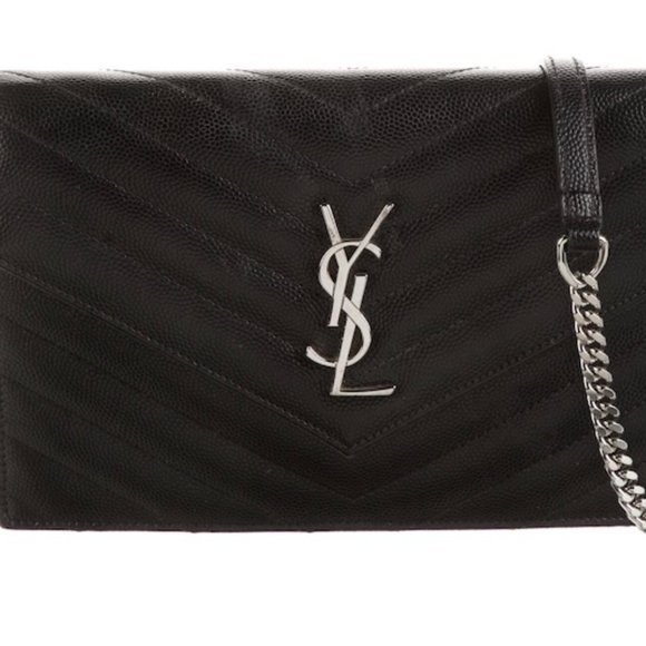 Saint Laurent Monogram Matelasse Wallet On Chain - Picture 1 of 4
